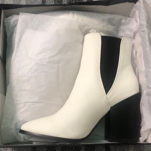 NastyGal Faux Leather Heeled Chelsea Boots
